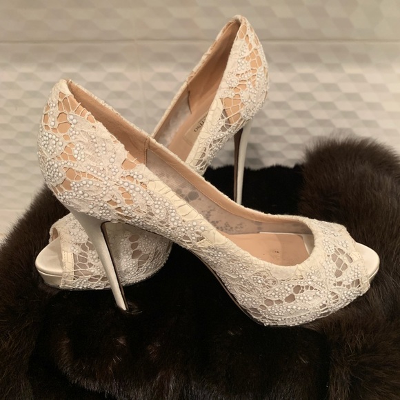 Christian DIOR bridal shoes size 40 - Picture 1 of 3